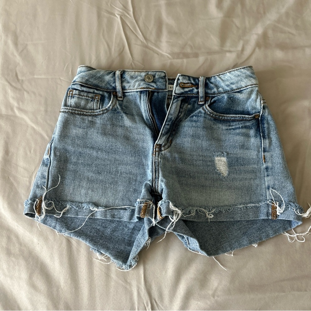 PacSun Light Blue Distressed Jean Shorts Size 22